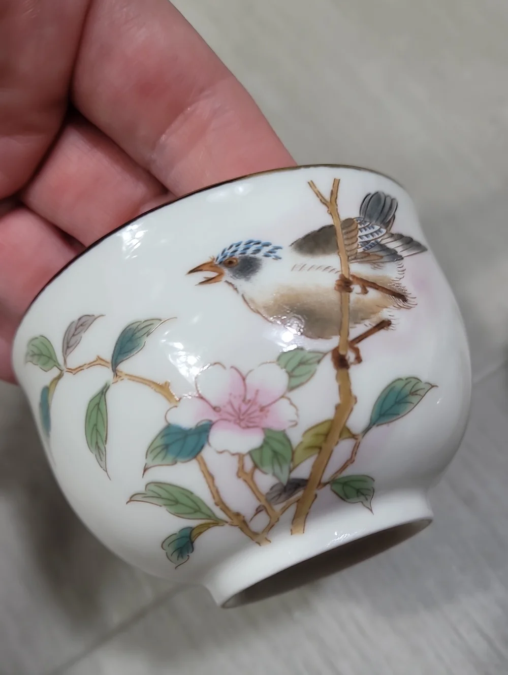Vintage Japan Floral Tea Set Teapot & 3 Small Cups